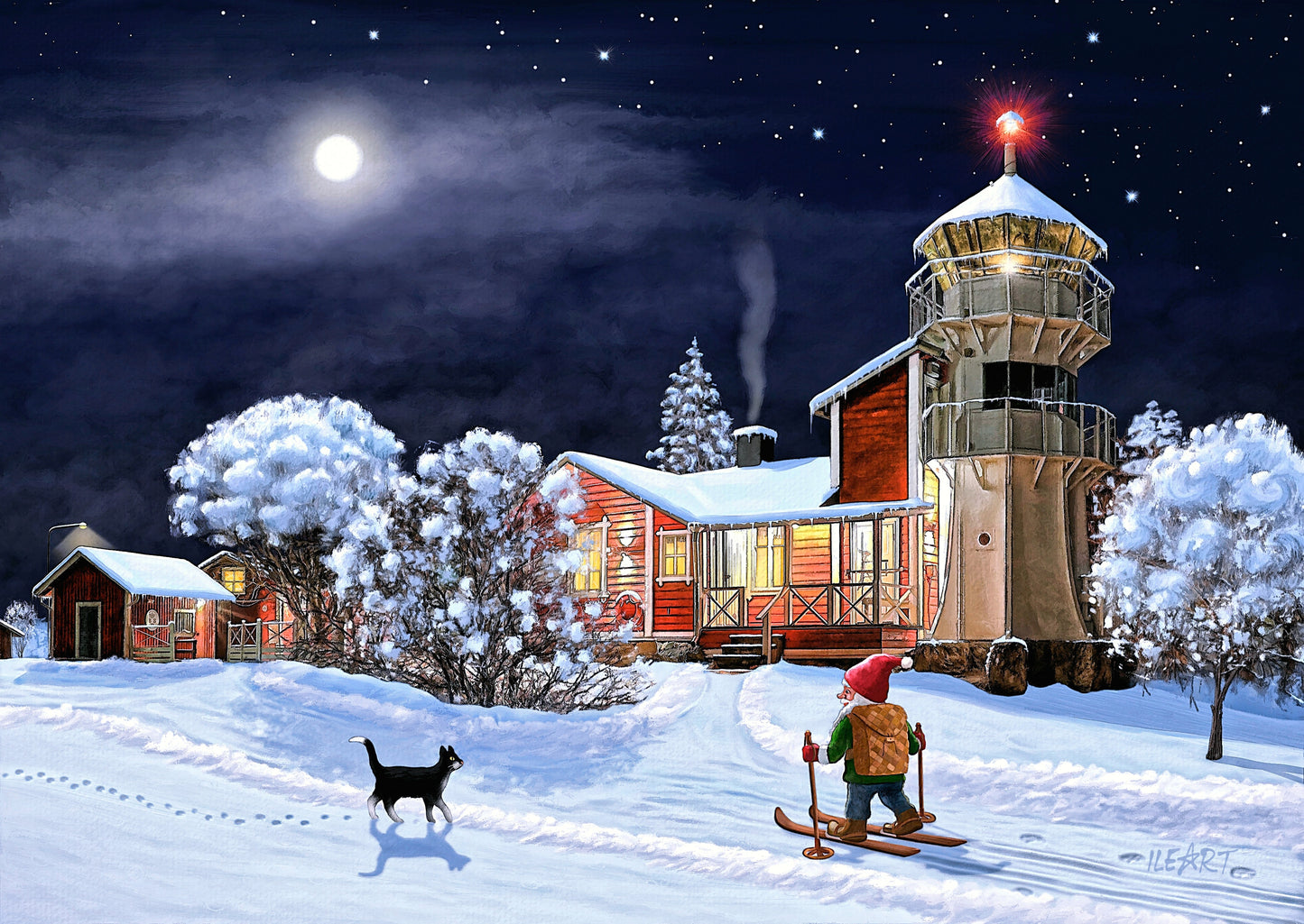 Joulukortti Kallon majakka, Pori