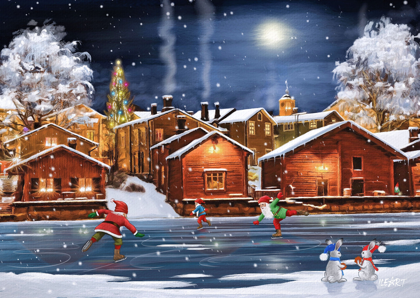 Joulukortti Porvoonjoki, Porvoo