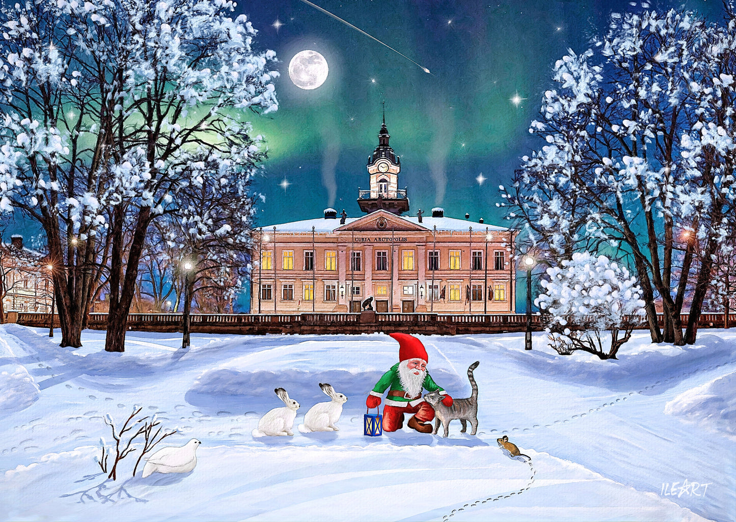 Joulukortti Raatihuoneenpuisto, Pori