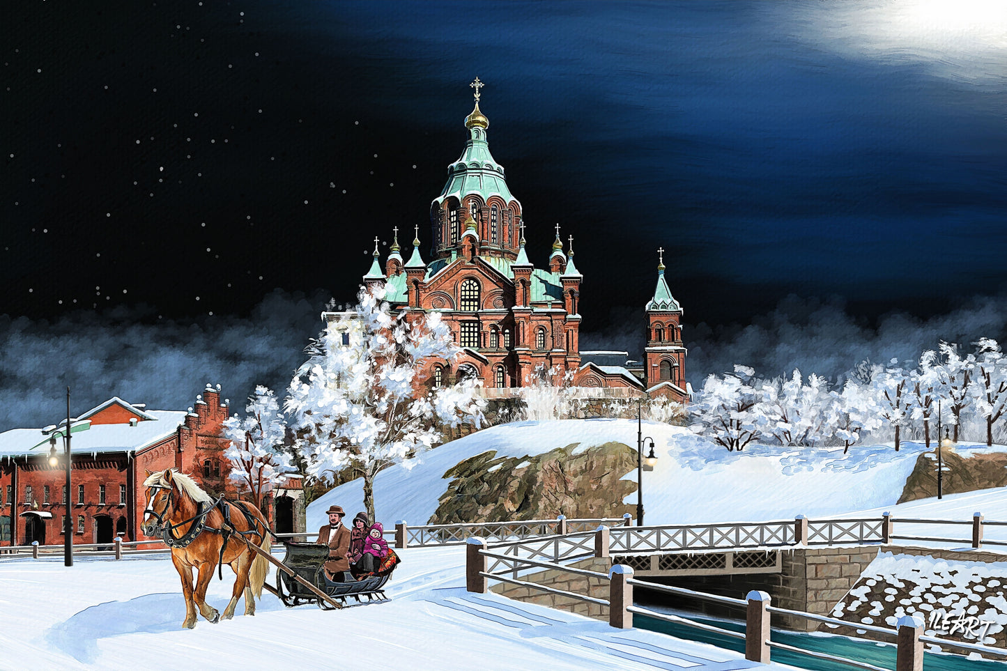 Joulukortti Uspenskin katedraali, Helsinki