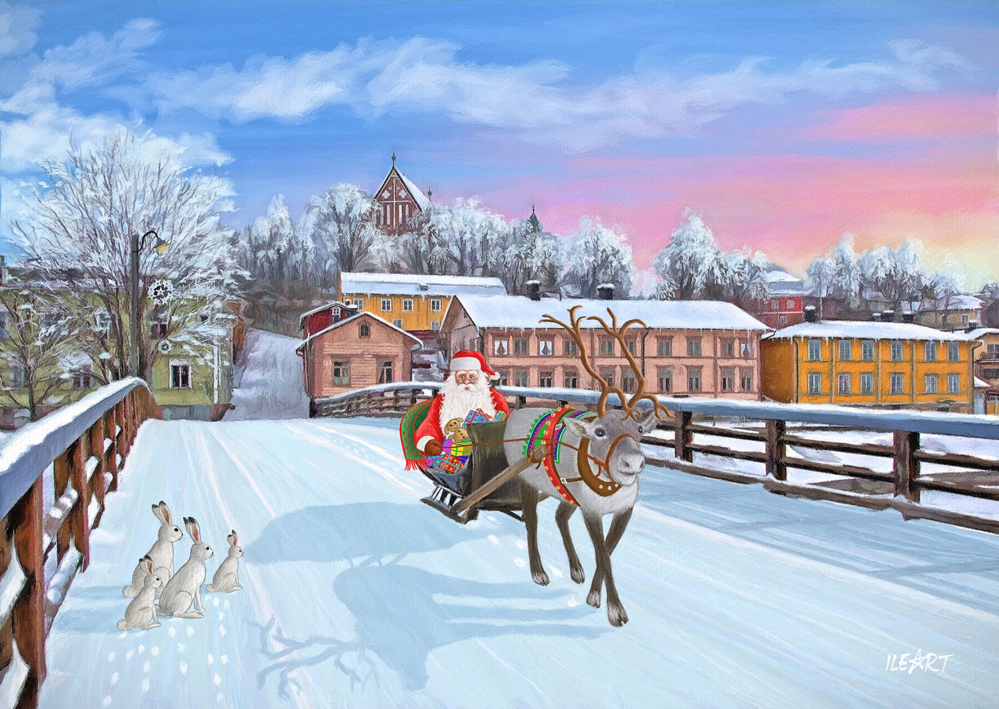 Joulukortti Vanha silta, Porvoo