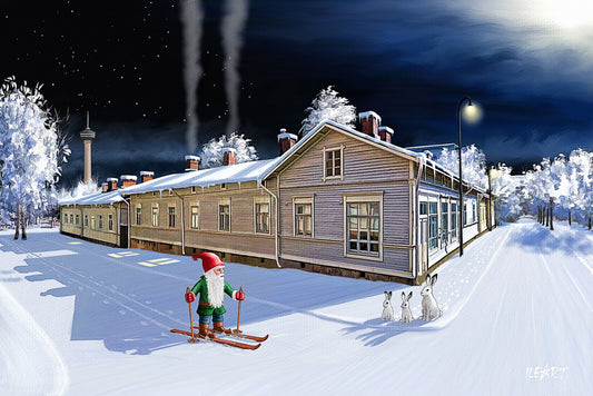 Joulukortti Amurin työläismuseokortteli, Tampere