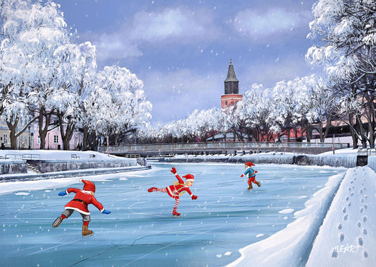 Joulukortti Aurajoki, Turku