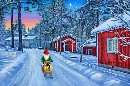 Joulukortti Fagerkullan työläismuseo, Karkkila