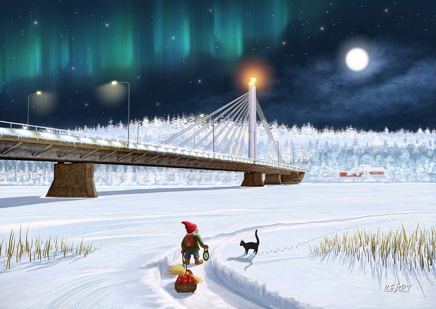 Joulukortti Jätkänkynttilä, Rovaniemi