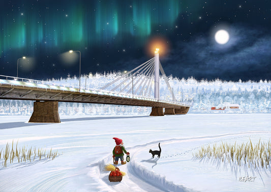 Joulukortti Jätkänkynttilä, Rovaniemi