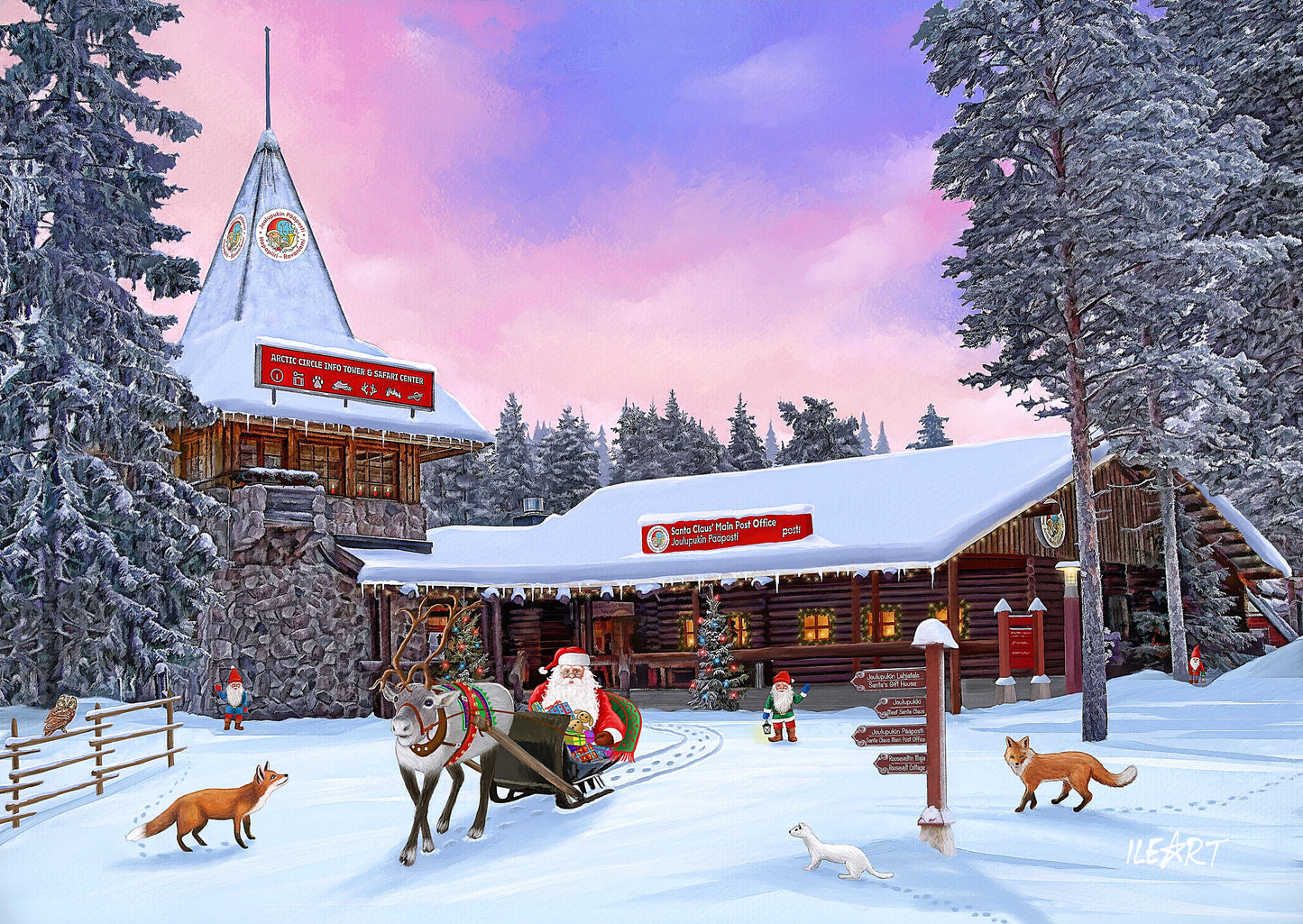 Joulukortti Joulupukin Pääposti, Rovaniemi