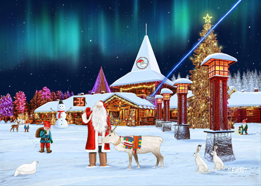 Joulukortti Joulupukin Pajakylä, Rovaniemi