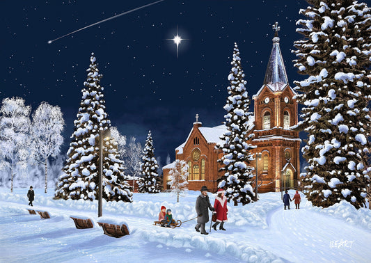 Joulukortti Jyväskylän kaupunginkirkko