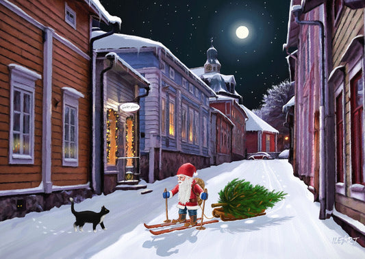 Joulukortti Kirkkokatu, Porvoo