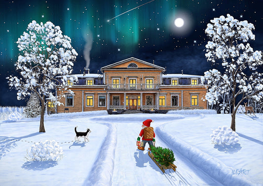 Joulukortti Mukkulan kartano, Lahti