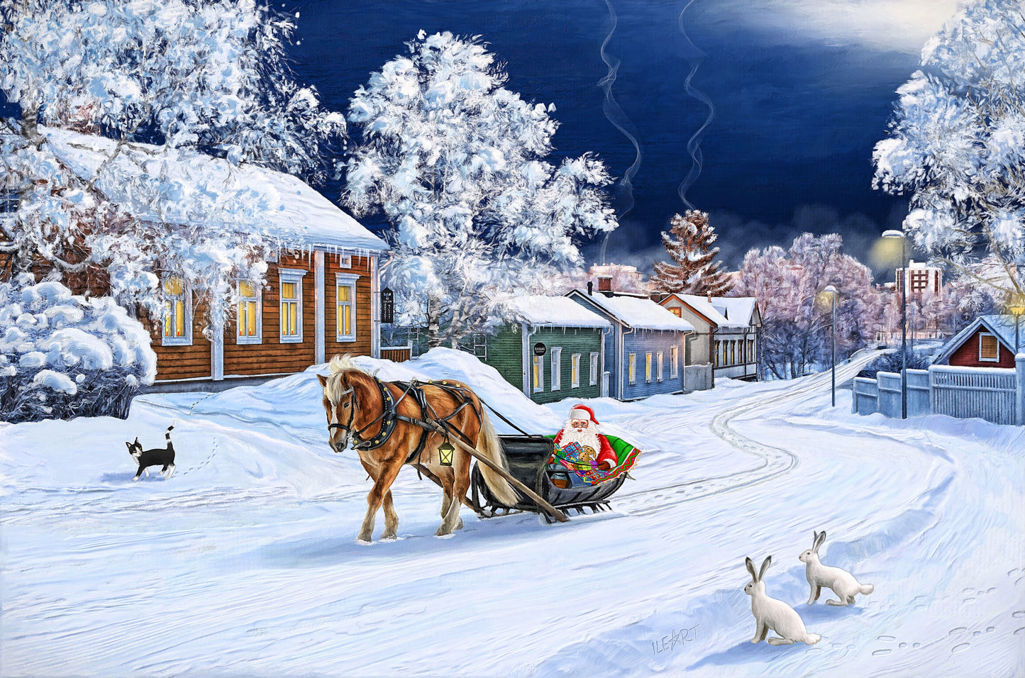 Joulukortti Pikisaari, Oulu