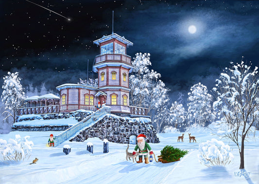 Joulukortti Tähtitorni, Oulu