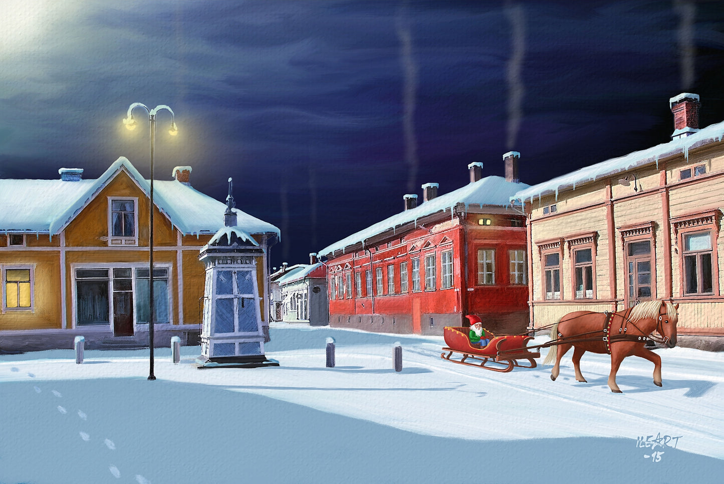 Joulukortti Vanha Rauma, Hauenguanon kaivo