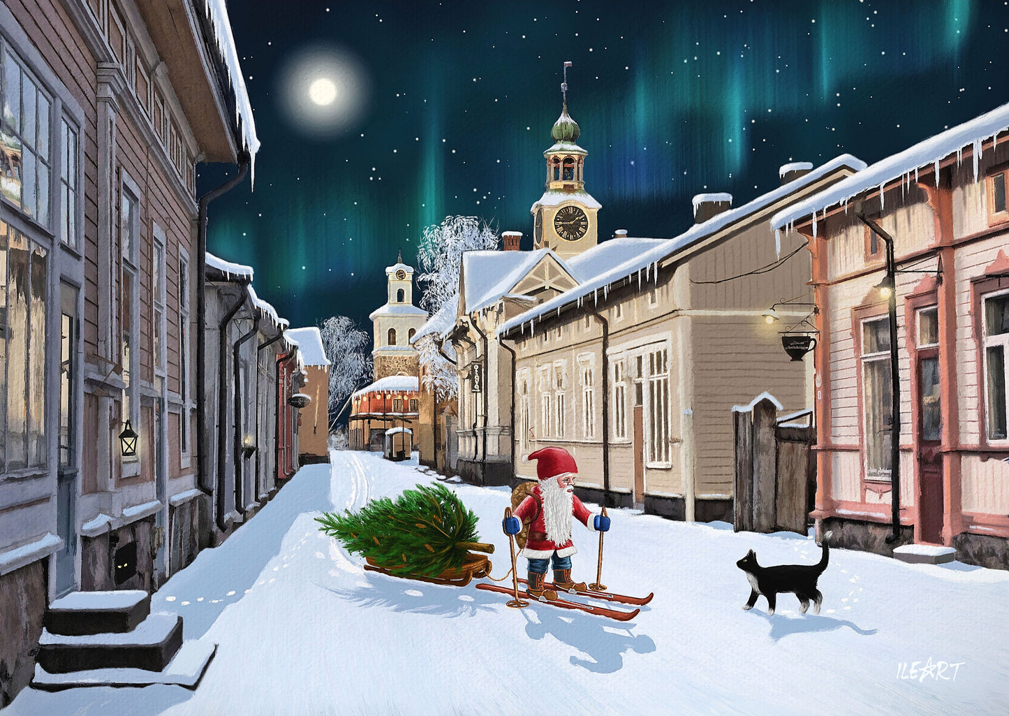 Joulukortti Vanha Rauma, Isoraastuvankatu