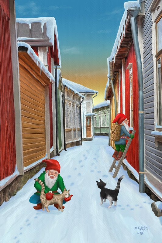 Joulukortti Vanha Rauma, Kitukränn