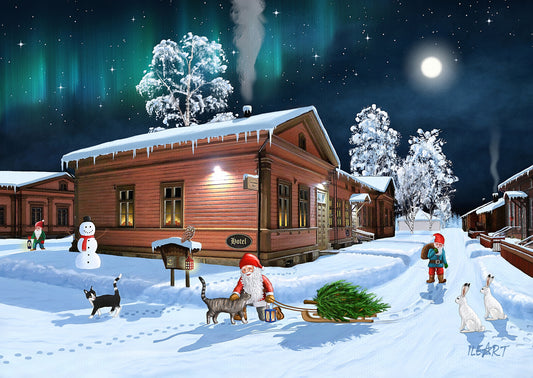 Joulukortti Vanha kasarmialue, Mikkeli